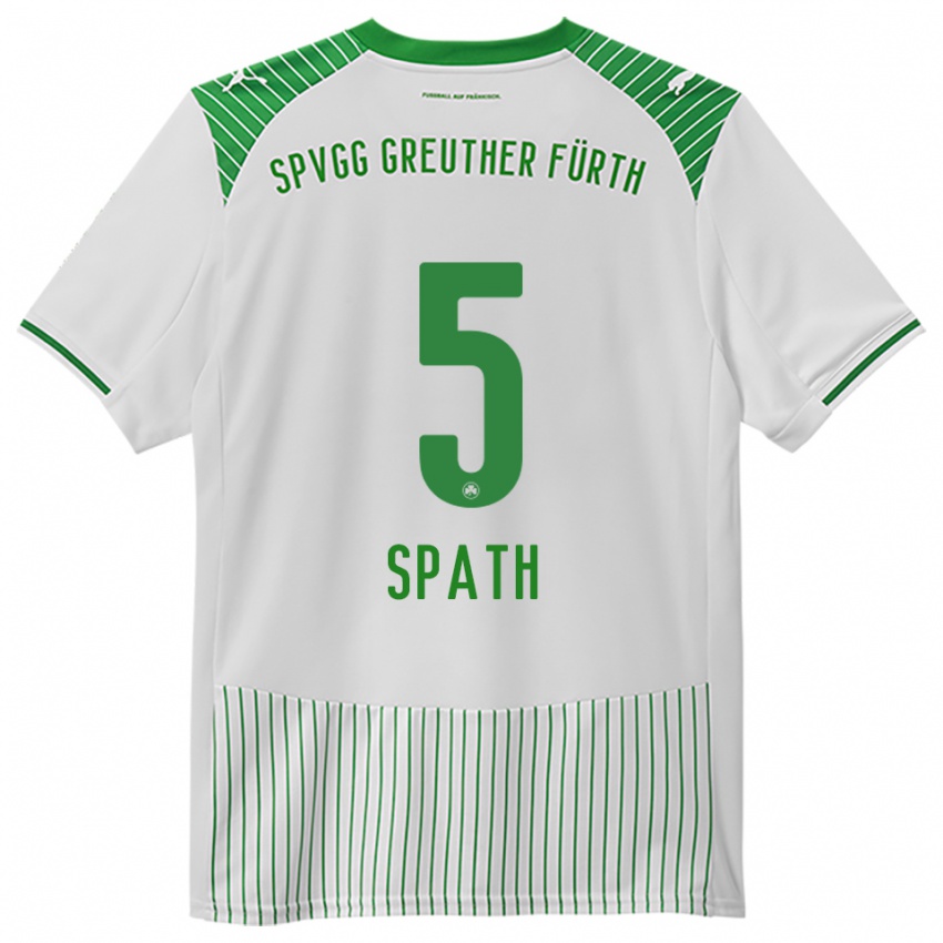 גברים Dominik Spath #5 לבן ירוק ג'רזי ביתית 2025/26 חולצה קצרה