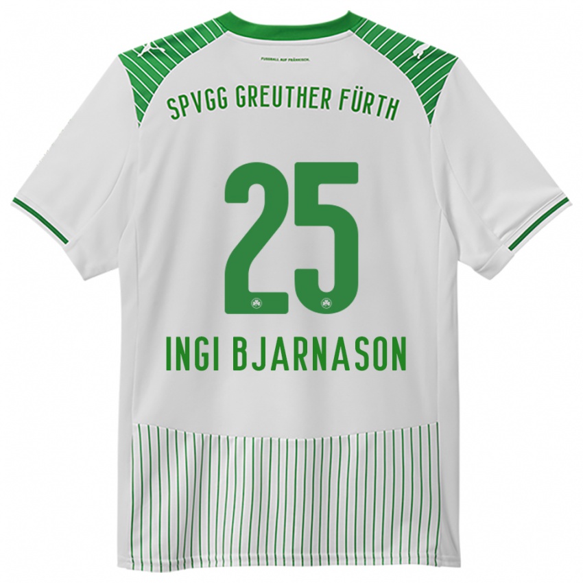 גברים ברייניאר אינגי ביארנסון #25 לבן ירוק ג'רזי ביתית 2025/26 חולצה קצרה