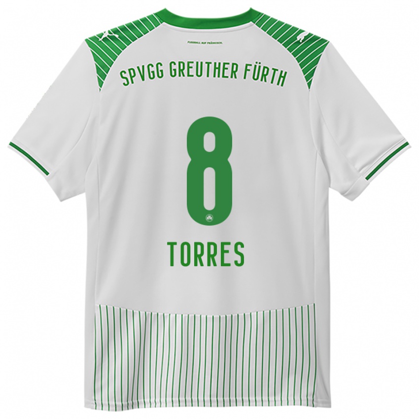גברים Lucas Torres #8 לבן ירוק ג'רזי ביתית 2025/26 חולצה קצרה