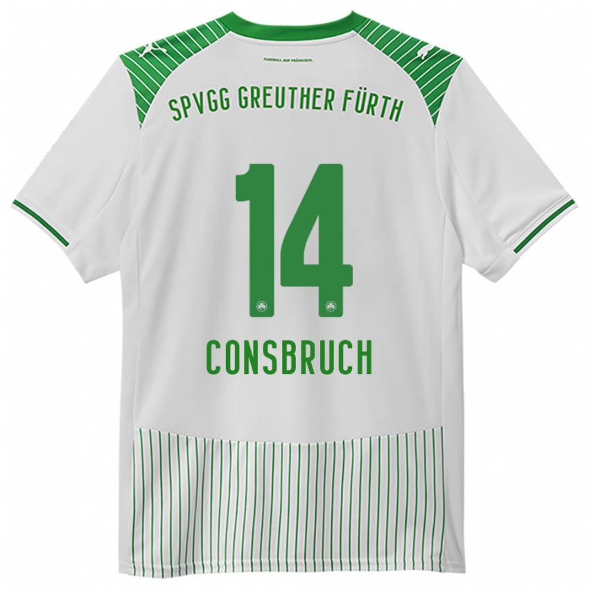 גברים Jomaine Consbruch #14 לבן ירוק ג'רזי ביתית 2025/26 חולצה קצרה