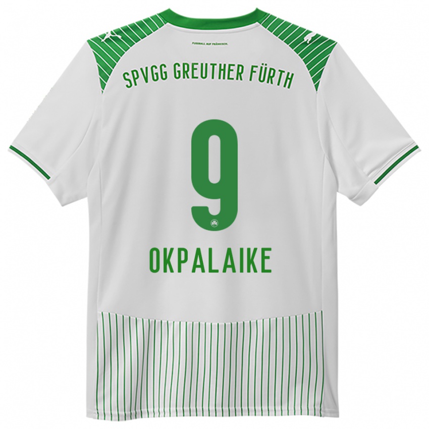 גברים Joshua Okpalaike #9 לבן ירוק ג'רזי ביתית 2025/26 חולצה קצרה
