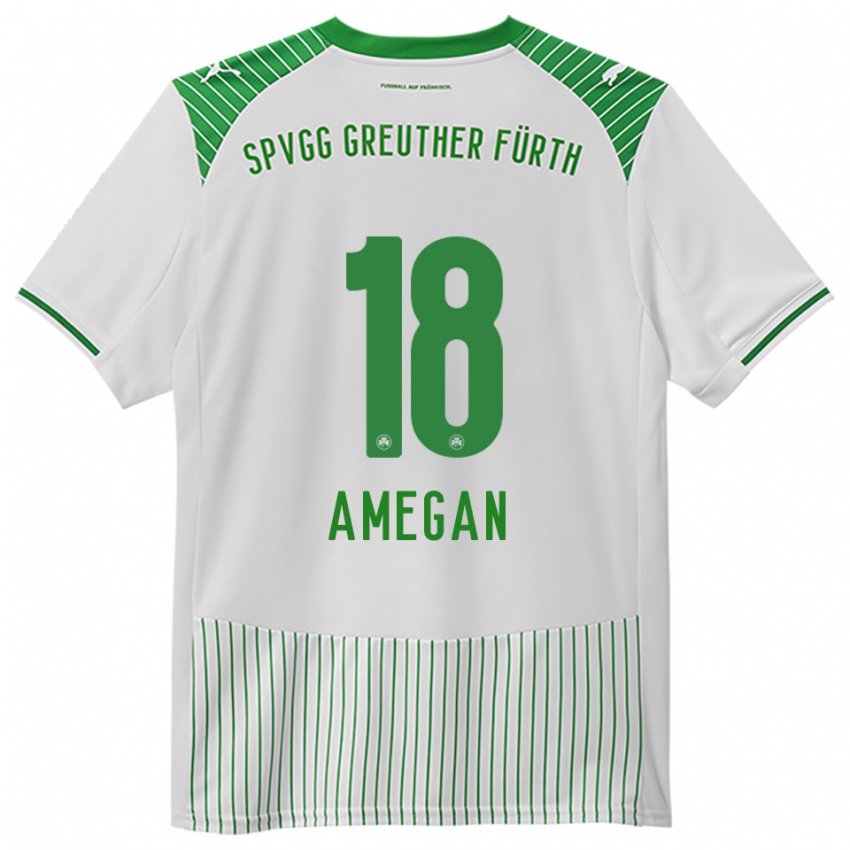 גברים Dodji Amegan #18 לבן ירוק ג'רזי ביתית 2025/26 חולצה קצרה