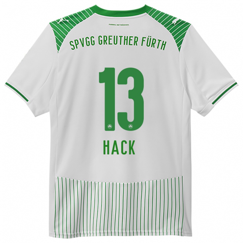 גברים פיליפ האק #13 לבן ירוק ג'רזי ביתית 2025/26 חולצה קצרה