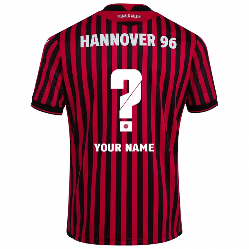 גברים השם שלך #0 אדום שחור ג'רזי ביתית 2025/26 חולצה קצרה