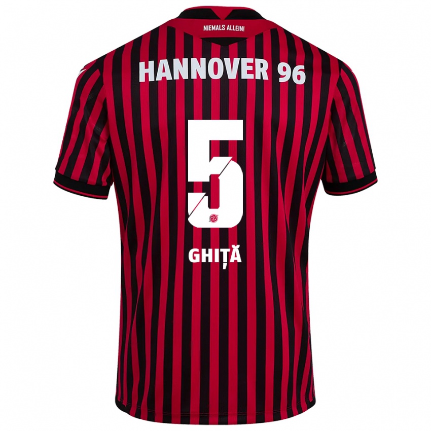 גברים וירג'יל גיצה #5 אדום שחור ג'רזי ביתית 2025/26 חולצה קצרה