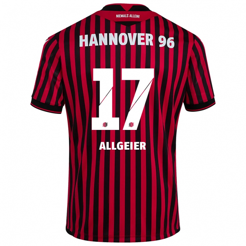 גברים בסטיאן אלגייר #17 אדום שחור ג'רזי ביתית 2025/26 חולצה קצרה