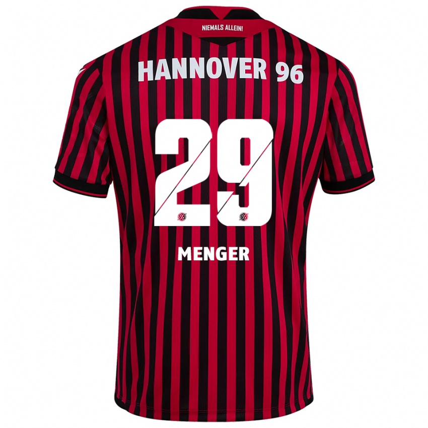 גברים Jana Menger #29 אדום שחור ג'רזי ביתית 2025/26 חולצה קצרה