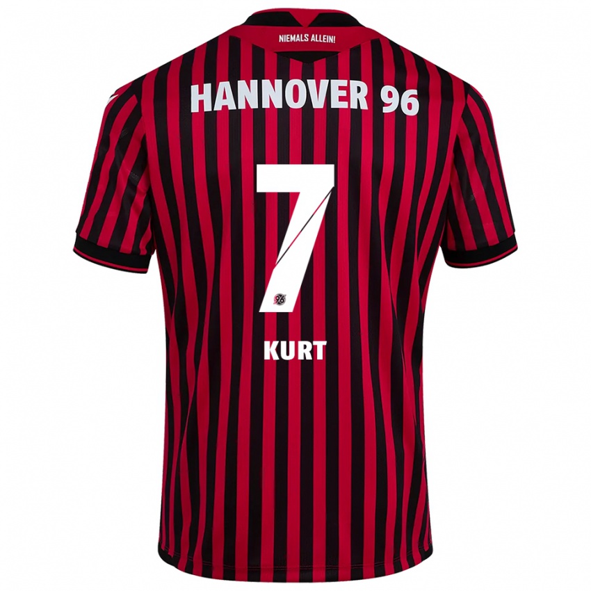גברים Taycan Kurt #7 אדום שחור ג'רזי ביתית 2025/26 חולצה קצרה