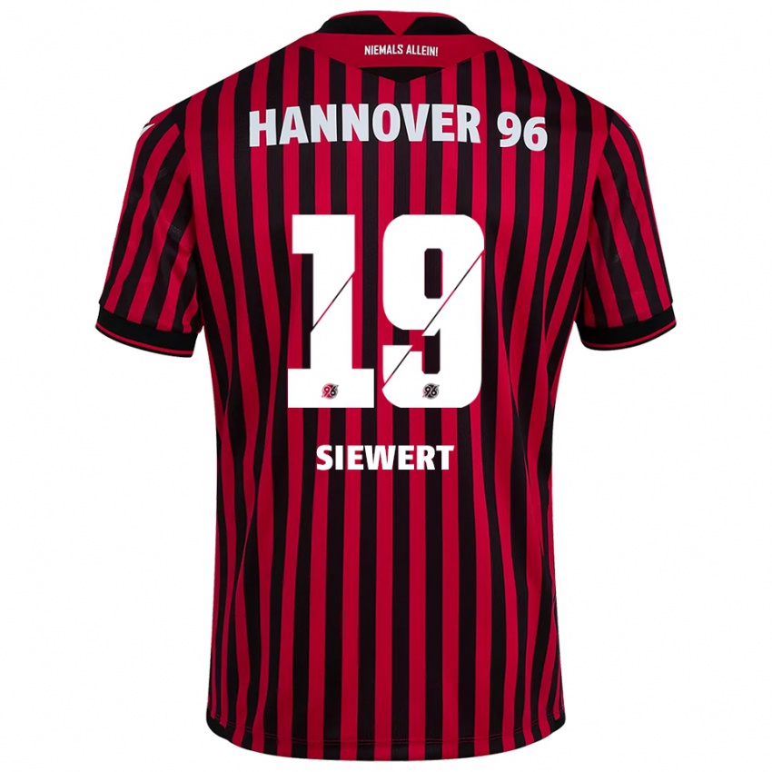 גברים Joschua Siewert #19 אדום שחור ג'רזי ביתית 2025/26 חולצה קצרה