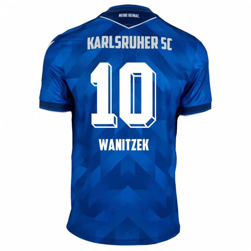 גברים Marvin Wanitzek #10 כחול לבן ג'רזי ביתית 2025/26 חולצה קצרה