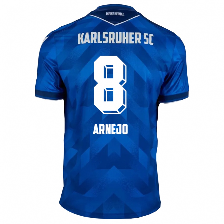 גברים Diego Arnejo #8 כחול לבן ג'רזי ביתית 2025/26 חולצה קצרה