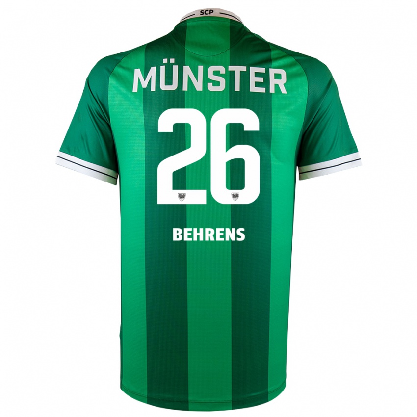 גברים מורטן ברנס #26 ירוק לבן ג'רזי ביתית 2025/26 חולצה קצרה