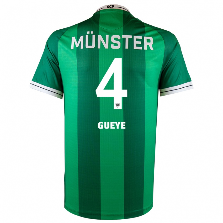 גברים Tidiane Gueye #4 ירוק לבן ג'רזי ביתית 2025/26 חולצה קצרה