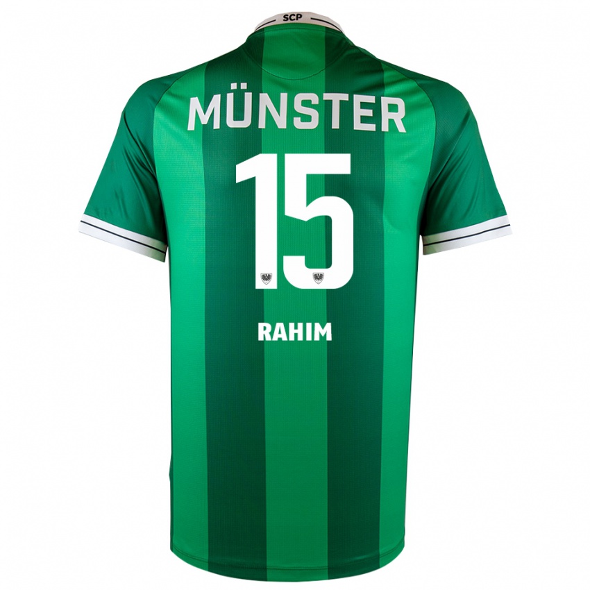 גברים David Rahim #15 ירוק לבן ג'רזי ביתית 2025/26 חולצה קצרה