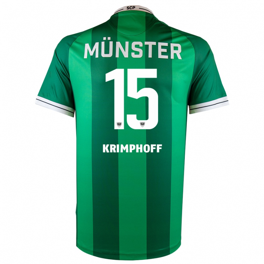גברים Leo Krimphoff #15 ירוק לבן ג'רזי ביתית 2025/26 חולצה קצרה