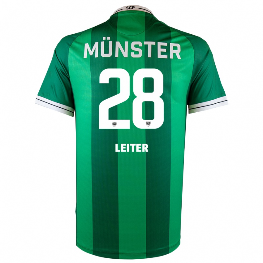 גברים בן לייטר #28 ירוק לבן ג'רזי ביתית 2025/26 חולצה קצרה