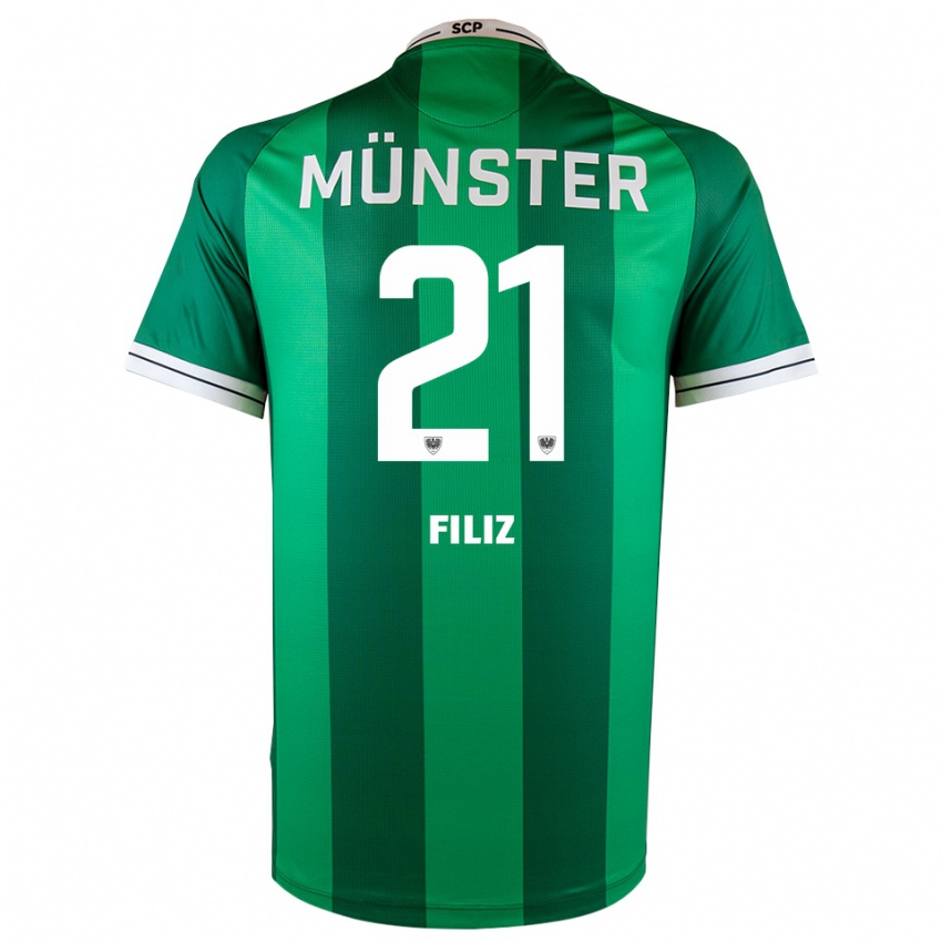 גברים מטה פיליז #21 ירוק לבן ג'רזי ביתית 2025/26 חולצה קצרה