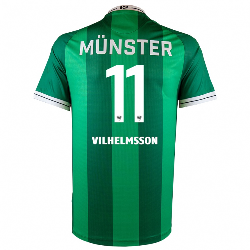 גברים אוסקר וילהלמסון #11 ירוק לבן ג'רזי ביתית 2025/26 חולצה קצרה