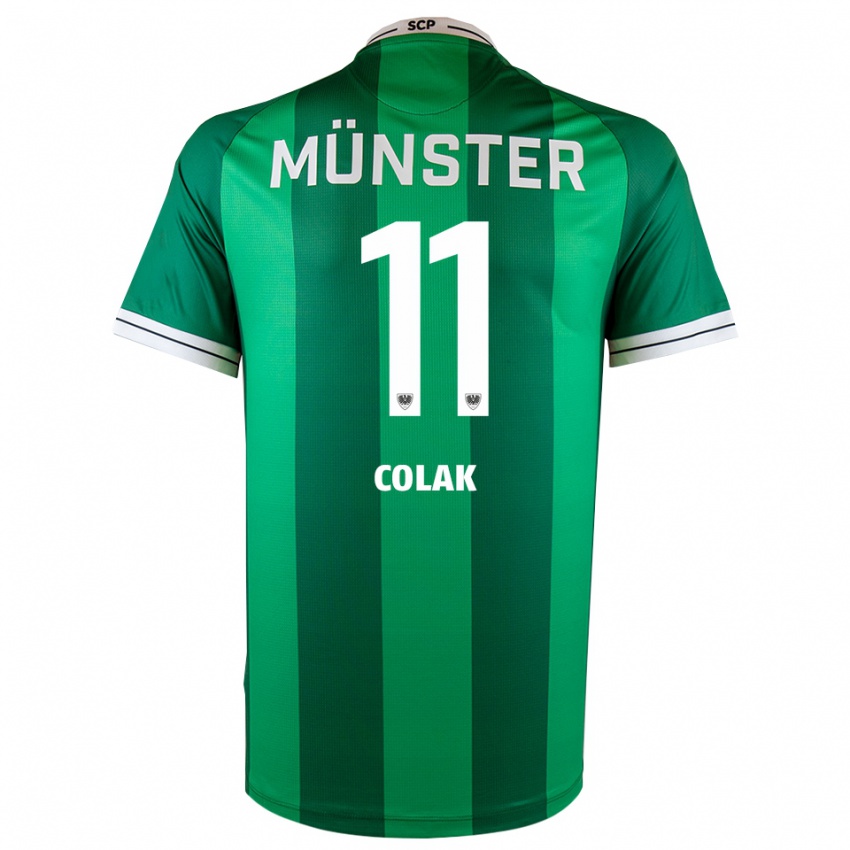 גברים Alper Colak #11 ירוק לבן ג'רזי ביתית 2025/26 חולצה קצרה