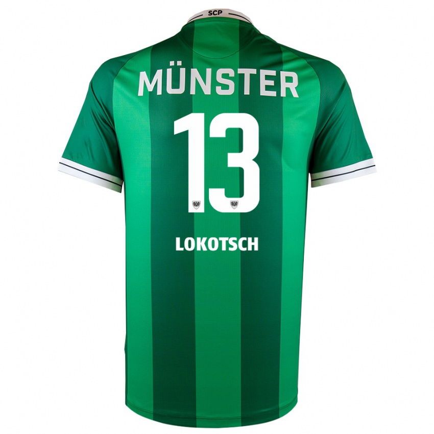 גברים Lars Lokotsch #13 ירוק לבן ג'רזי ביתית 2025/26 חולצה קצרה