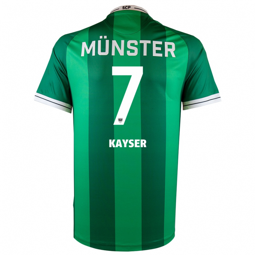 גברים Leon Kayser #7 ירוק לבן ג'רזי ביתית 2025/26 חולצה קצרה