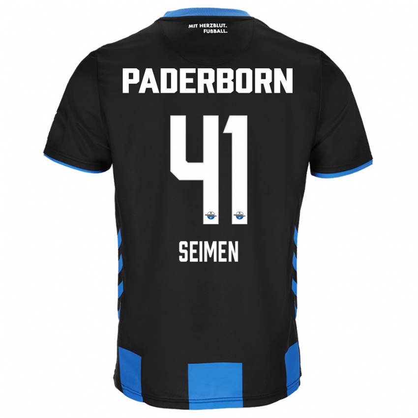גברים דניס זיימן #41 שחור כחול ג'רזי ביתית 2025/26 חולצה קצרה