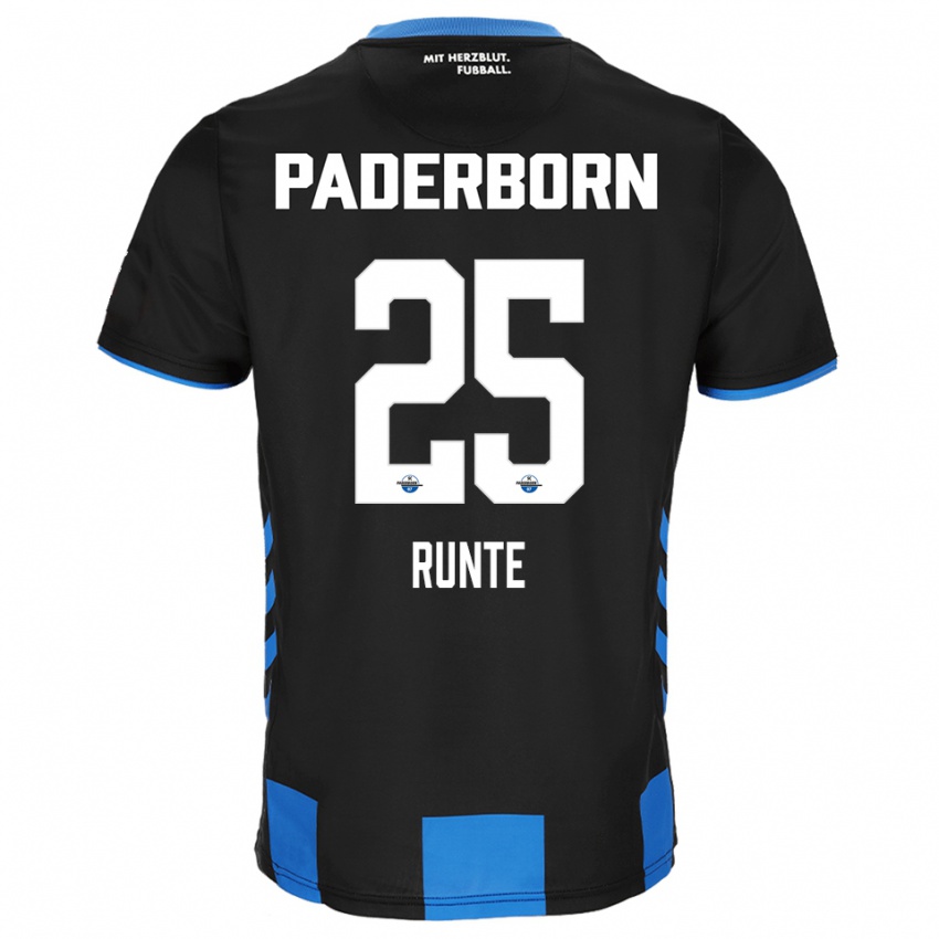 גברים Marlon Runte #25 שחור כחול ג'רזי ביתית 2025/26 חולצה קצרה