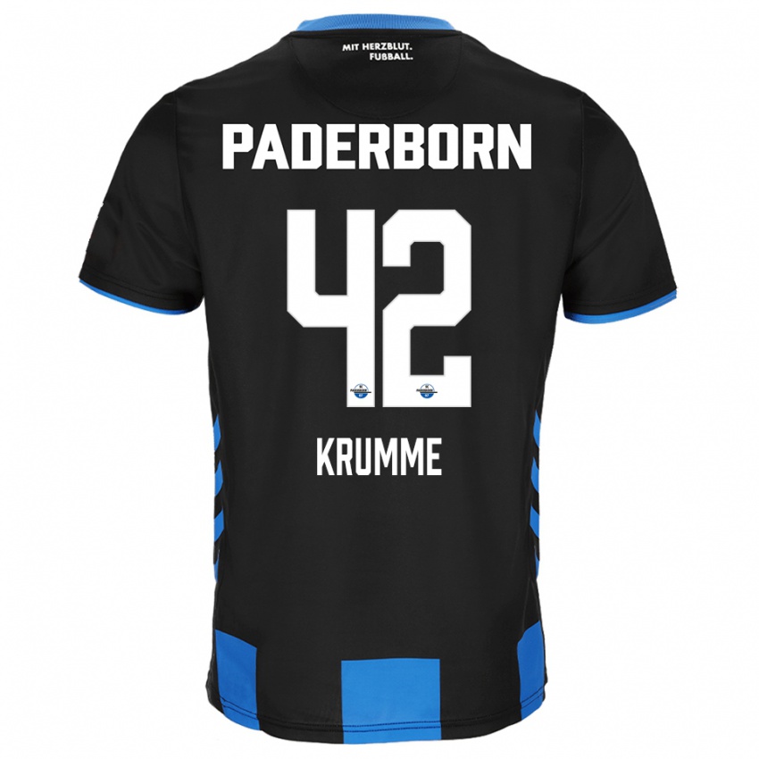גברים קווין קרום #42 שחור כחול ג'רזי ביתית 2025/26 חולצה קצרה