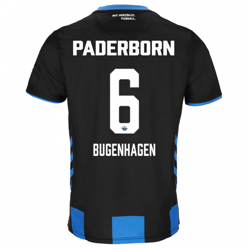 גברים ג׳וליוס בוגנהאגן #6 שחור כחול ג'רזי ביתית 2025/26 חולצה קצרה