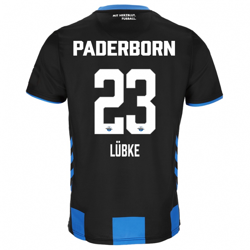 גברים Jesper Lübke #23 שחור כחול ג'רזי ביתית 2025/26 חולצה קצרה