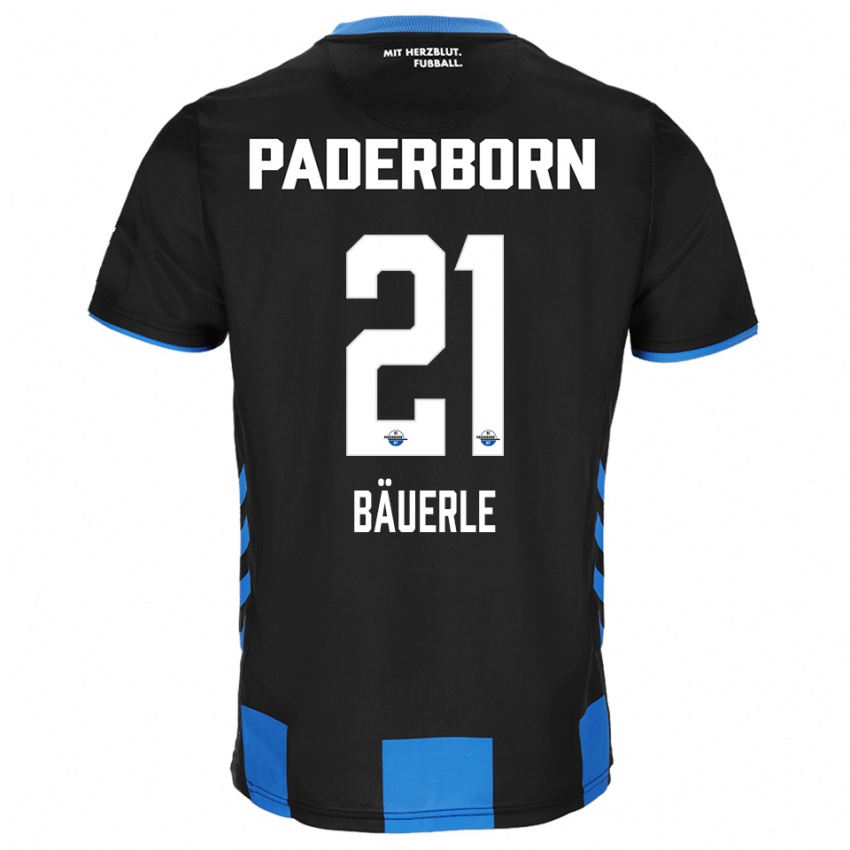גברים Anton Bäuerle #21 שחור כחול ג'רזי ביתית 2025/26 חולצה קצרה