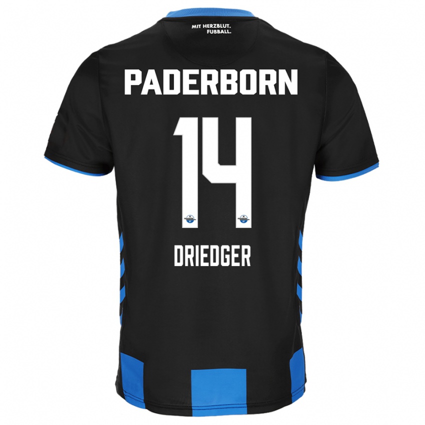גברים ג'וליאן דרייגר #14 שחור כחול ג'רזי ביתית 2025/26 חולצה קצרה