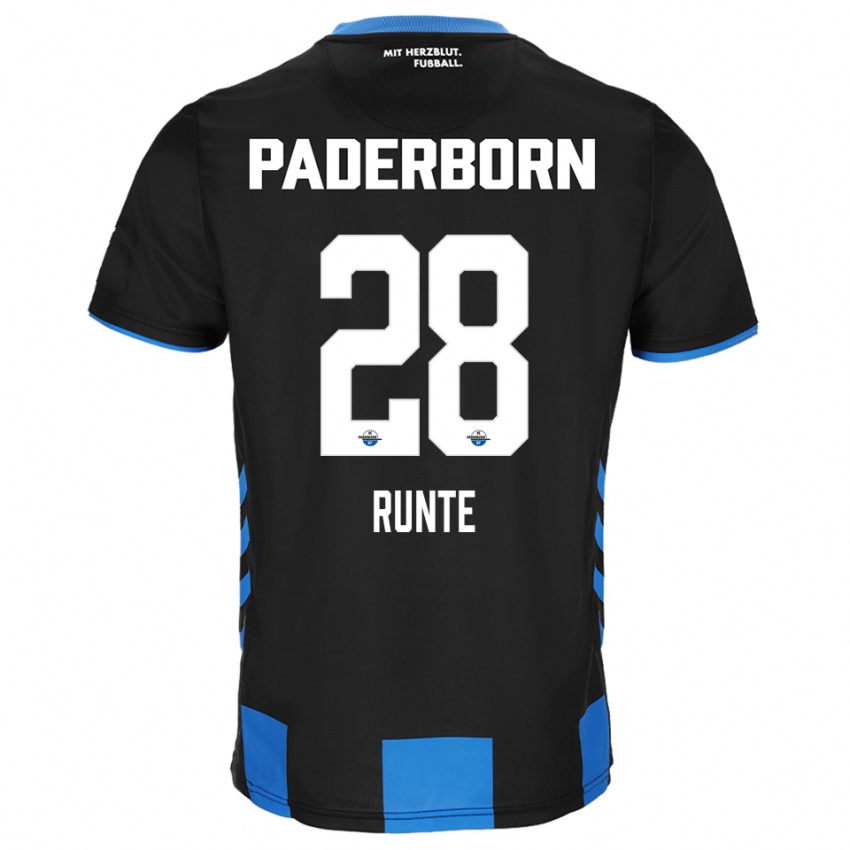 גברים Mick-Jonas Runte #28 שחור כחול ג'רזי ביתית 2025/26 חולצה קצרה