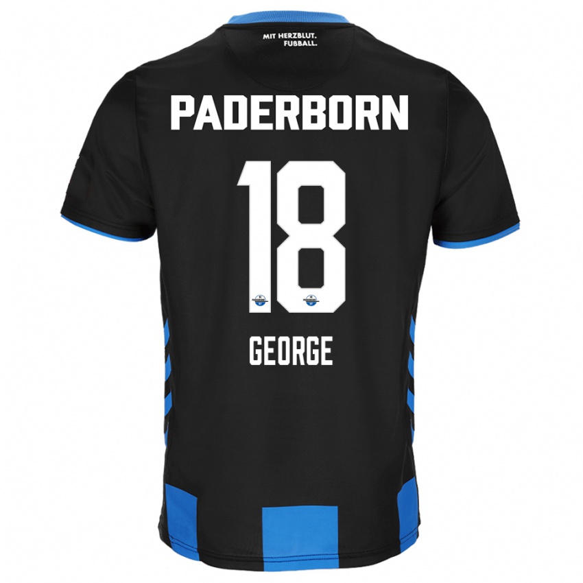 גברים Kayonte Kaheim Karim George #18 שחור כחול ג'רזי ביתית 2025/26 חולצה קצרה