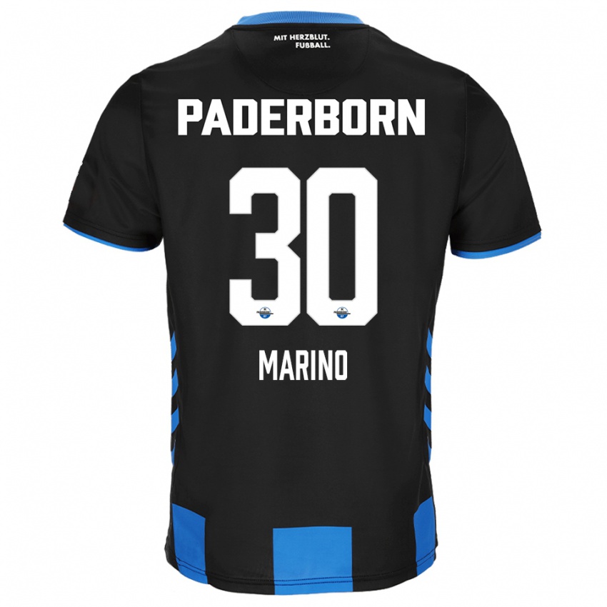 גברים סטפנו מרינו #30 שחור כחול ג'רזי ביתית 2025/26 חולצה קצרה