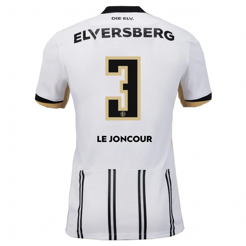 גברים פלוריאן לה ז׳ונקור #3 לבן שחור ג'רזי ביתית 2025/26 חולצה קצרה