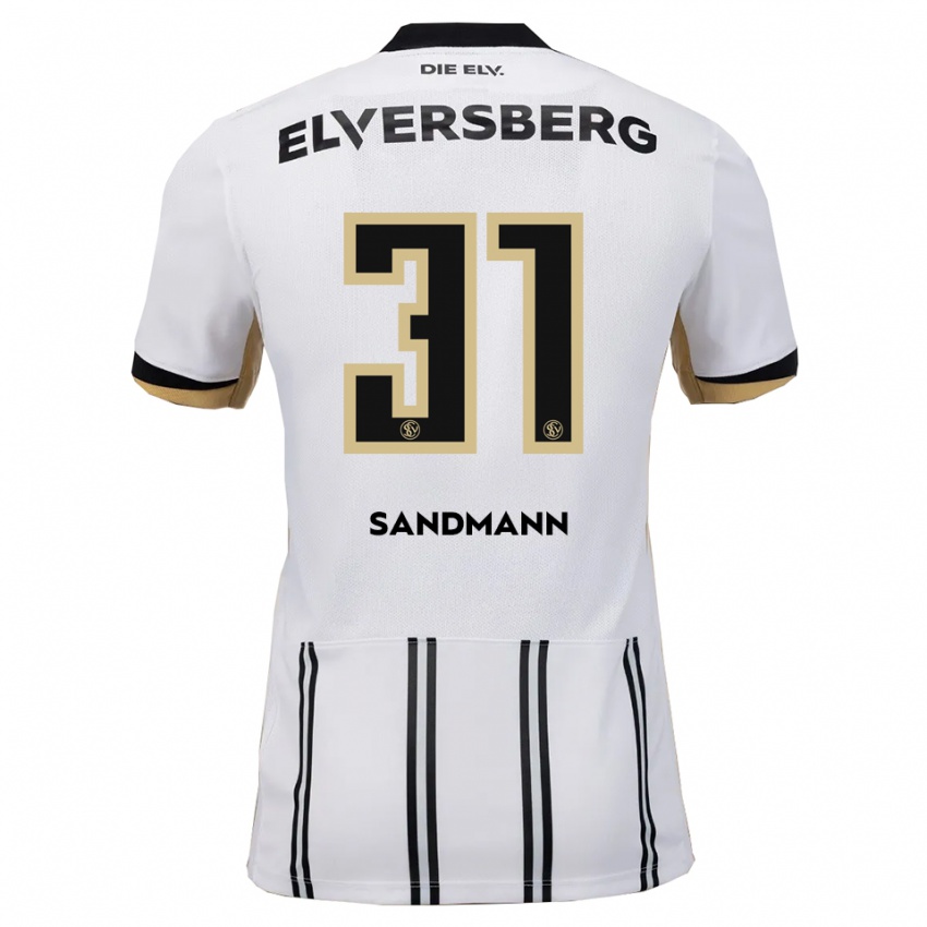 גברים אמנדה סאנדמן #31 לבן שחור ג'רזי ביתית 2025/26 חולצה קצרה