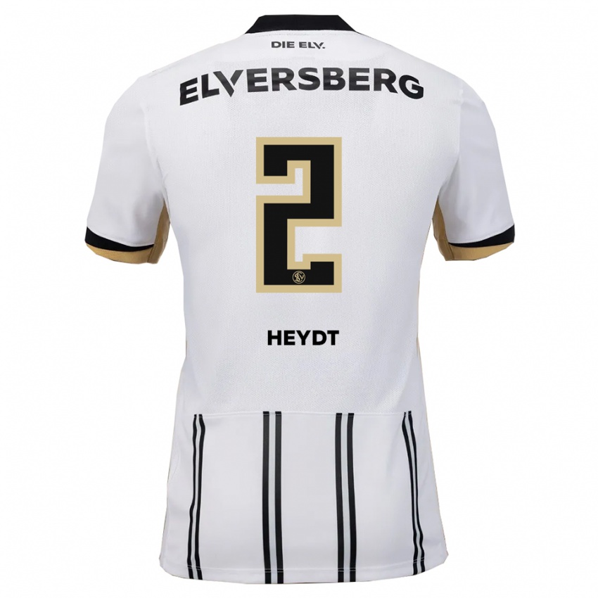 גברים רובין מרסל היידט #2 לבן שחור ג'רזי ביתית 2025/26 חולצה קצרה