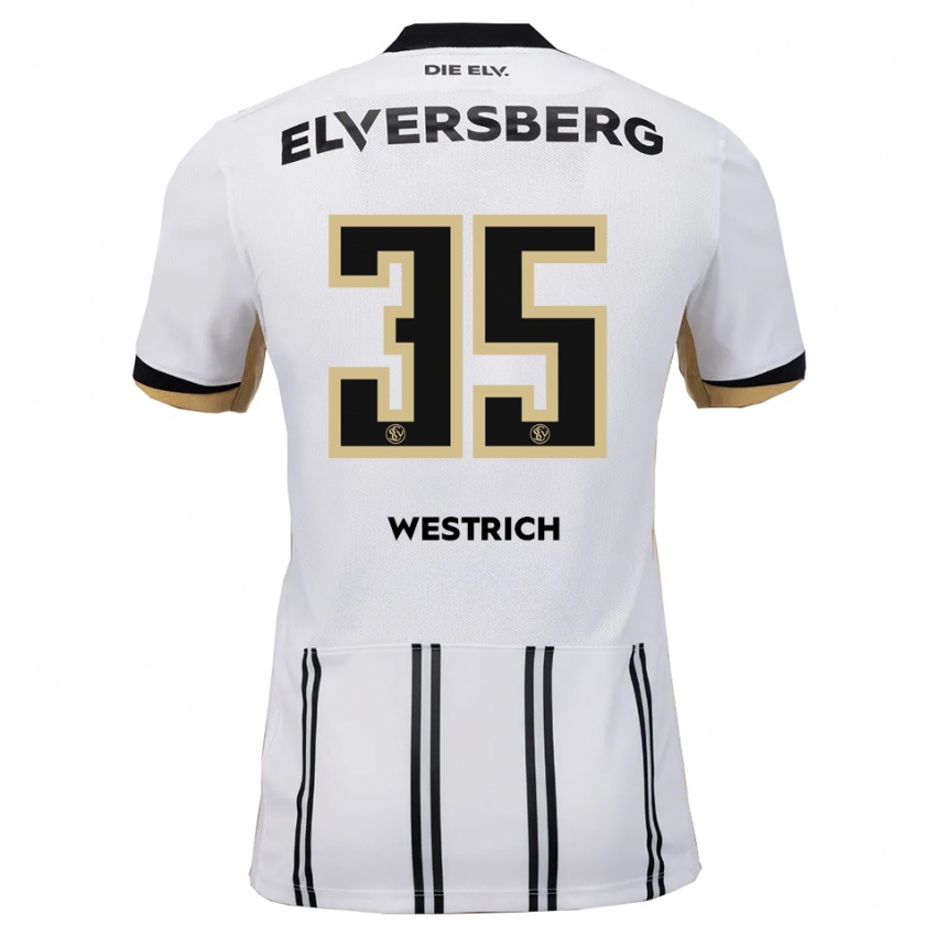 גברים לואי הנרי וסטריך #35 לבן שחור ג'רזי ביתית 2025/26 חולצה קצרה