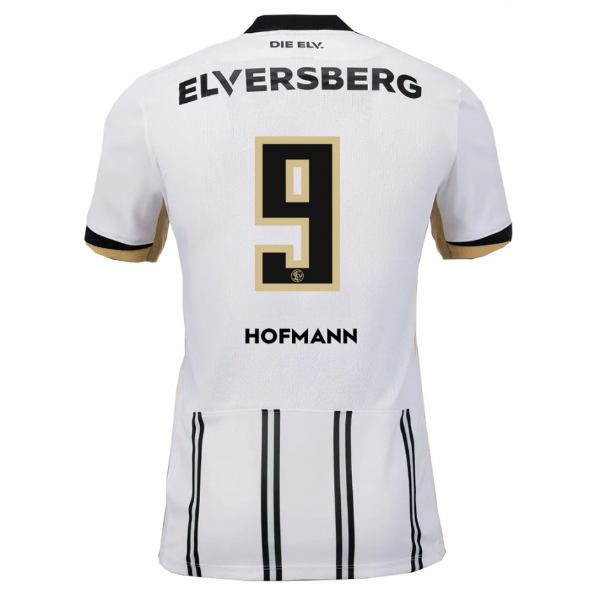 גברים Danny Hofmann #9 לבן שחור ג'רזי ביתית 2025/26 חולצה קצרה