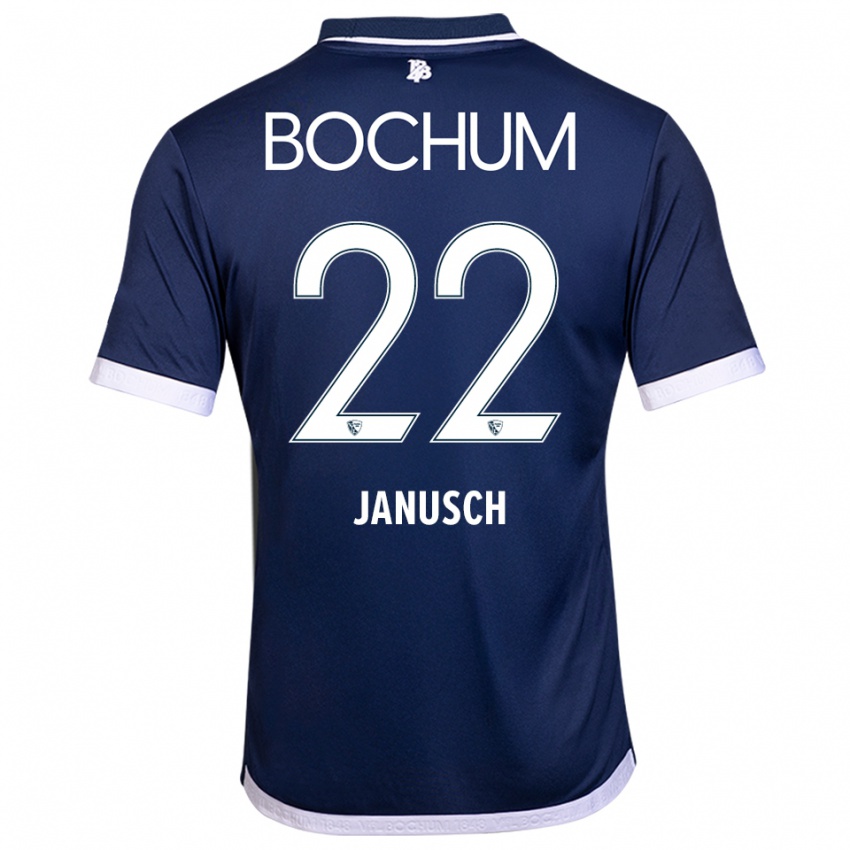 גברים Thees Janusch #22 כחול נייבי לבן ג'רזי ביתית 2025/26 חולצה קצרה