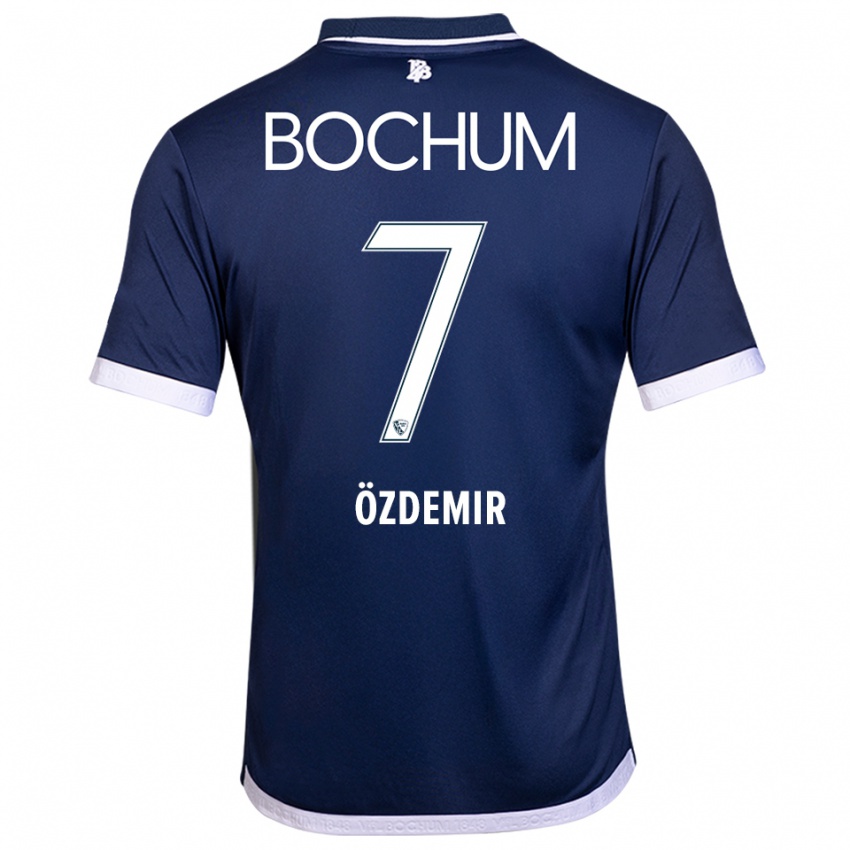 גברים Tolga Özdemir #7 כחול נייבי לבן ג'רזי ביתית 2025/26 חולצה קצרה