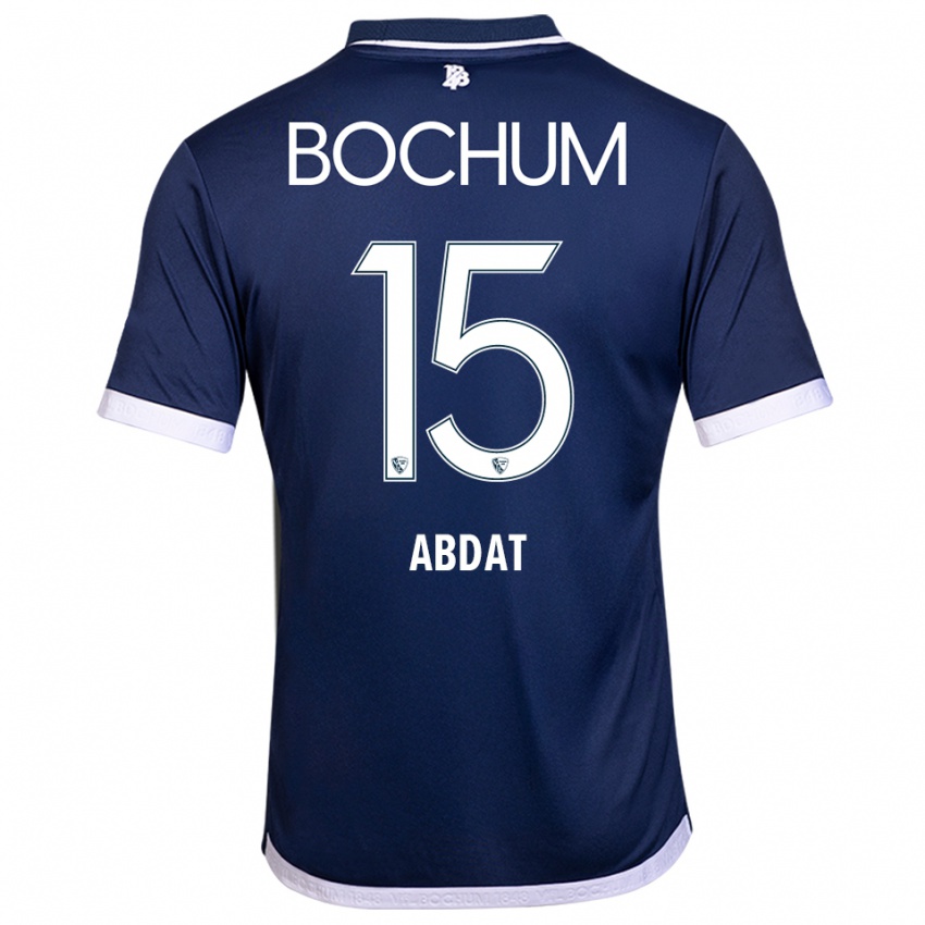 גברים Nicolas Abdat #15 כחול נייבי לבן ג'רזי ביתית 2025/26 חולצה קצרה