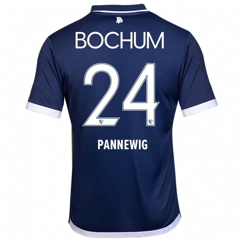 גברים Mats Pannewig #24 כחול נייבי לבן ג'רזי ביתית 2025/26 חולצה קצרה