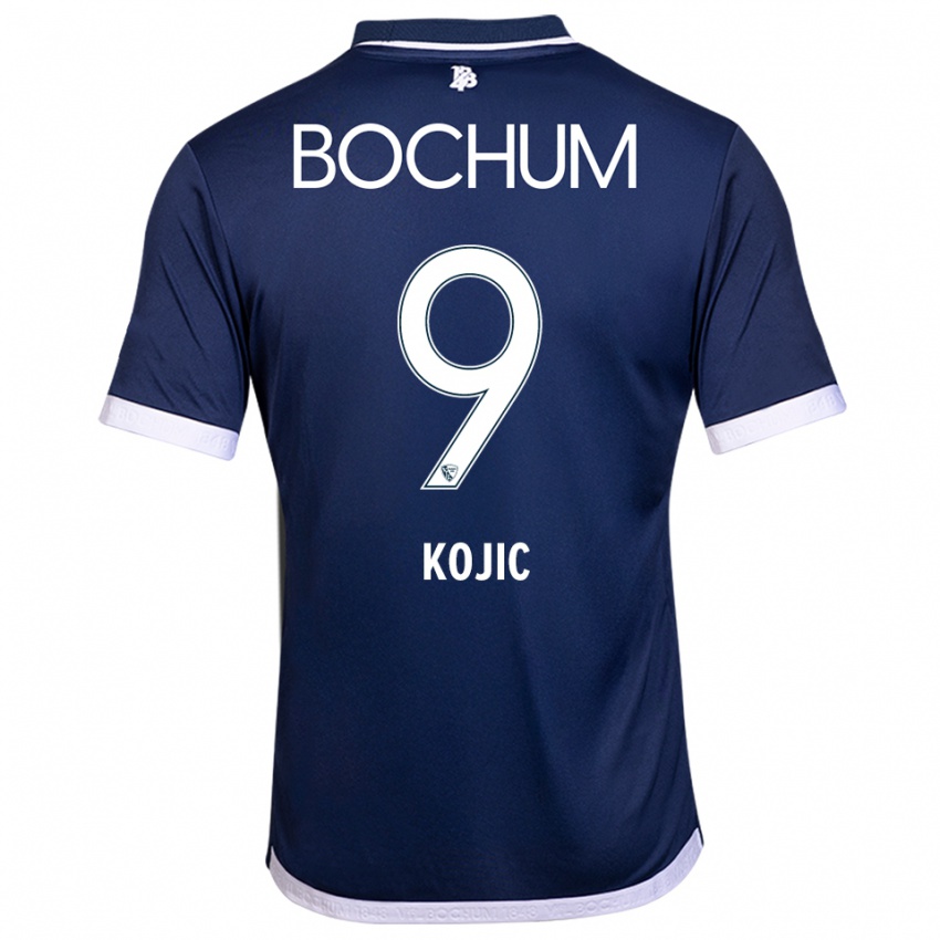 גברים Semin Kojic #9 כחול נייבי לבן ג'רזי ביתית 2025/26 חולצה קצרה