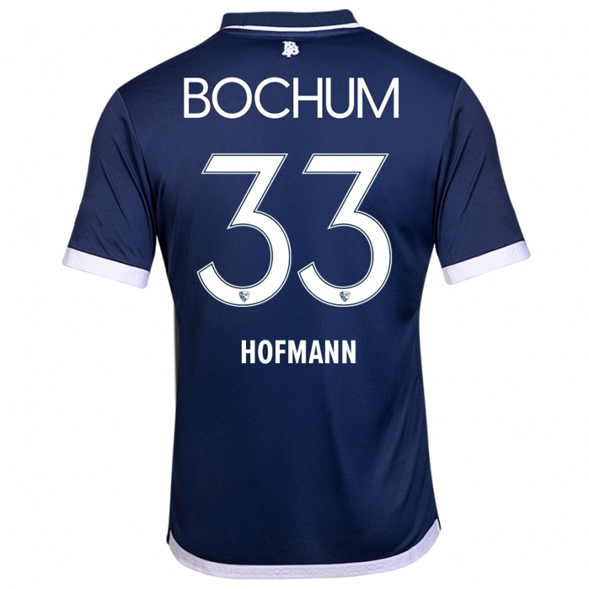 גברים פיליפ הופמן #33 כחול נייבי לבן ג'רזי ביתית 2025/26 חולצה קצרה