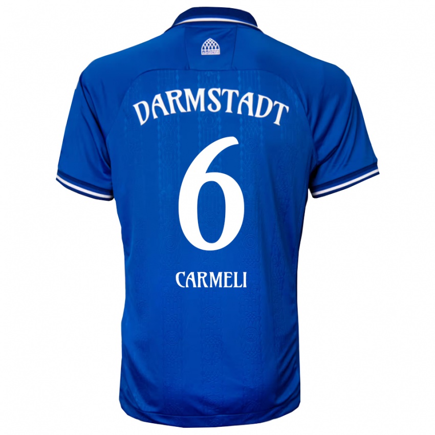 גברים Liad Carmeli #6 כחול לבן ג'רזי ביתית 2025/26 חולצה קצרה