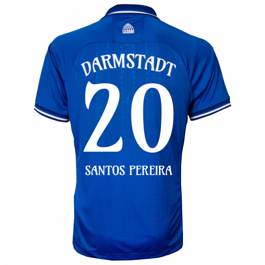 גברים Diogo Dos Santos Pereira #20 כחול לבן ג'רזי ביתית 2025/26 חולצה קצרה