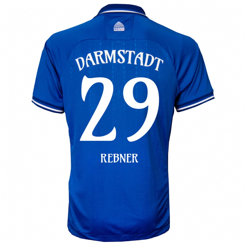 גברים Kian Rebner #29 כחול לבן ג'רזי ביתית 2025/26 חולצה קצרה