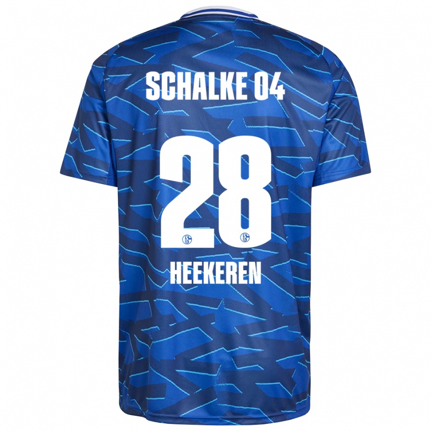 גברים ג׳אסטין היקרן #28 כחול רויאל לבן ג'רזי ביתית 2025/26 חולצה קצרה